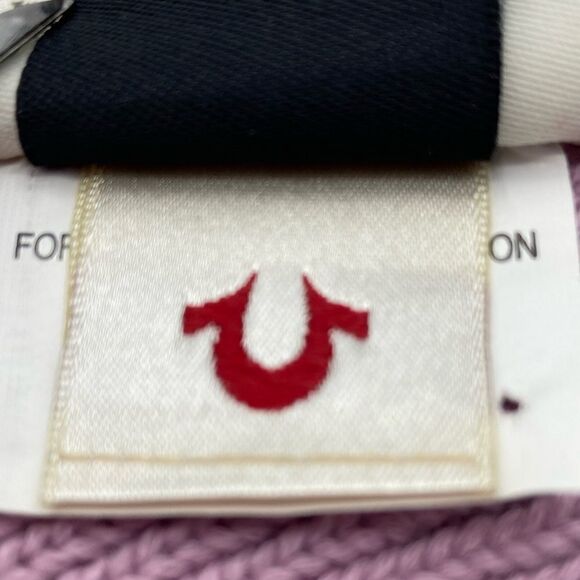 NWT True Religion Brand Jeans Light Purple Beanie 100% Cotton - Picture 6 of 7